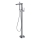 Cersanit S951-306 - Set vasca da bagno autoportante con miscelatore CREA cromo lucido