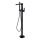 Cersanit S951-308 - Freistehendes Badewannen-Set mit Armatur CREA schwarz