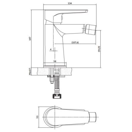 Cersanit S951-351 - Rubinetto del bidet MODUO cromo lucido