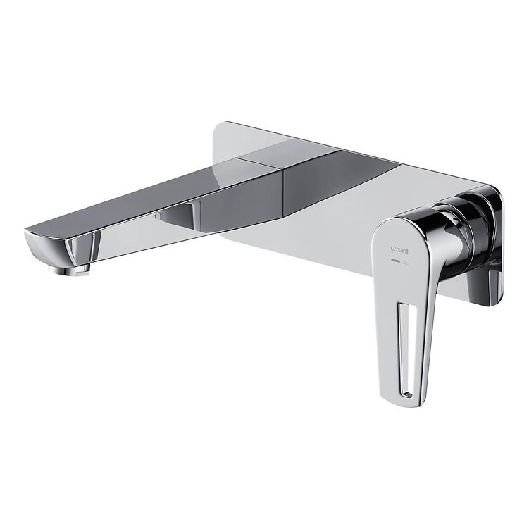 Cersanit S951-357 - Robinet de baignoire pour une installation encastrée MILLE chrome brillant + bonde