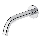 Cersanit S951-553 - Beccuccio per installazione a scomparsa ZEN cromo lucido
