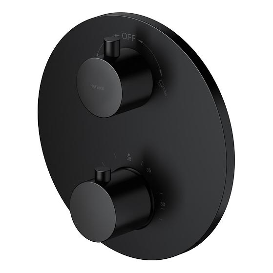 Cersanit S951-567 - Rubinetto termostatico per doccia da incasso ZEN nero