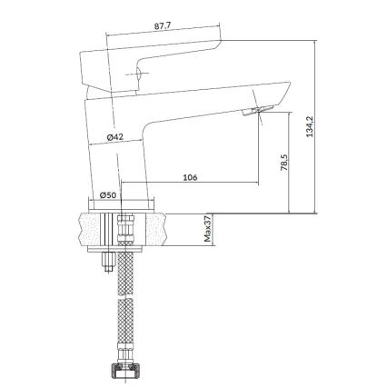 Cersanit S952-003 - Badewannenset mit Armatur + MILLE Waschtischarmatur in glänzendem Chrom