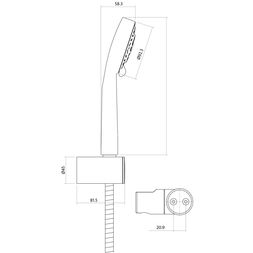 Cersanit S952-003 - Ensemble baignoire avec robinet + robinet de lavabo MILLE chrome brillant