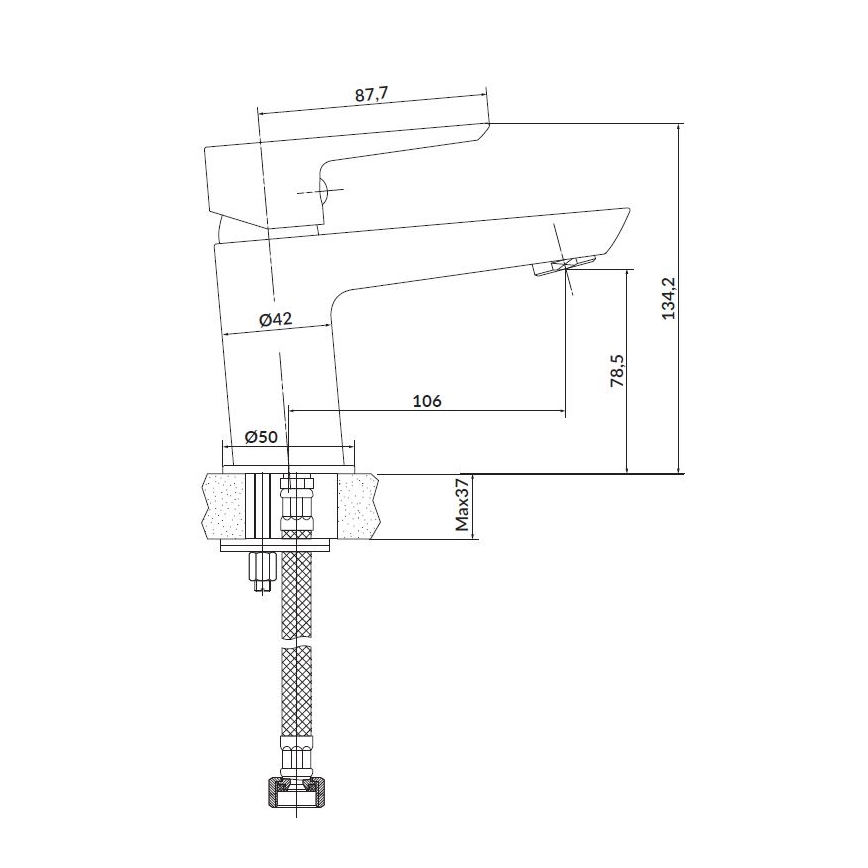Cersanit S952-003 - Set vasca con miscelatore + miscelatore lavabo MILLE cromo lucido