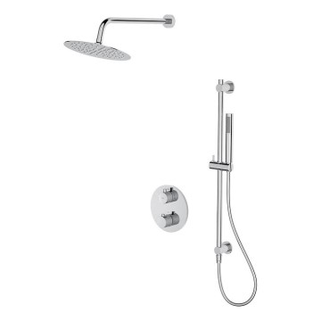 Cersanit S952-032 - Colonne de douche avec robinet thermostatique encastré ZEN chrome brillant