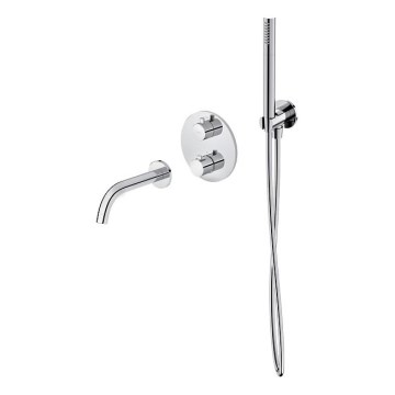 Cersanit S952-034 - Badewannenarmatur mit thermostatischer Unterputz-Armatur ZEN glänzendes Chrom