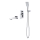 Cersanit S952-039 - Ensemble baignoire avec robinet encastré LARGA chrome brillant