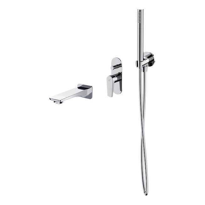 Cersanit S952-040 - Set vasca con miscelatore incasso MODUO cromo lucido