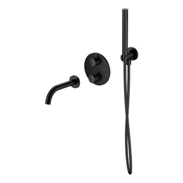 Cersanit S952-041 - Set de baignoire avec robinet thermostatique encastré ZEN noir