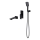 Cersanit S952-044 - Set da bagno con rubinetto a scomparsa LARGA nero