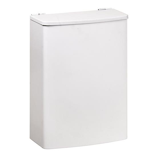 Cestino 19x26,5 cm acciaio inossidabile/bianco