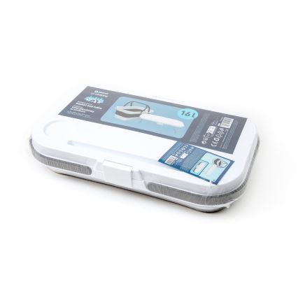 Cestino da campeggio pieghevole per picnic con coperchio 2in1 bianco/grigio