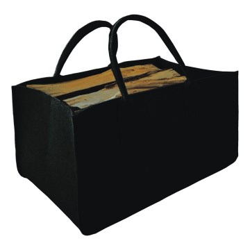 Cestino in feltro con manici 27x50 cm nero