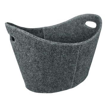 Cestino in feltro con manici 54x40 cm grigio