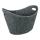 Cestino in feltro con manici 54x40 cm grigio