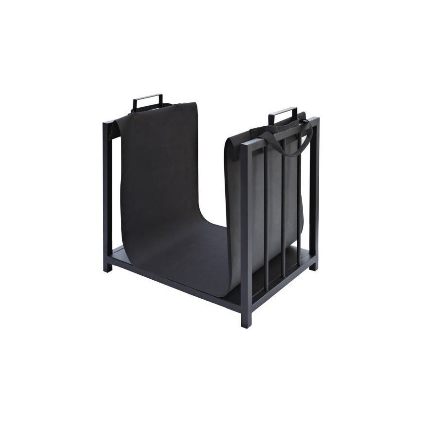 Cestino per legno 50x50,5 cm nero