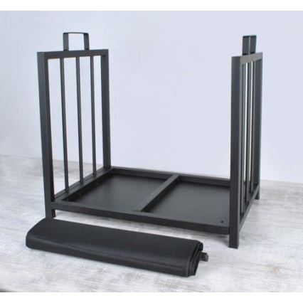 Cestino per legno 50x50,5 cm nero