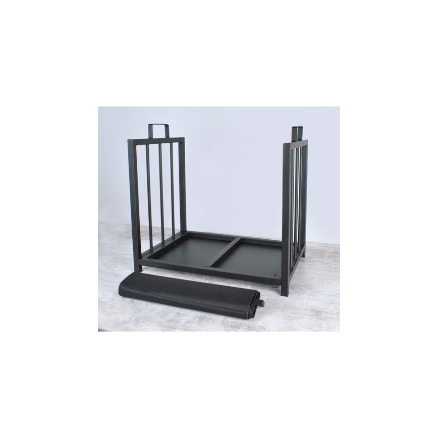 Cestino per legno 50x50,5 cm nero