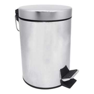 Cestino per rifiuti 20x28 cm in acciaio inox/argento