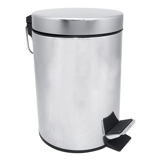 Cestino per rifiuti 20x28 cm in acciaio inox/argento