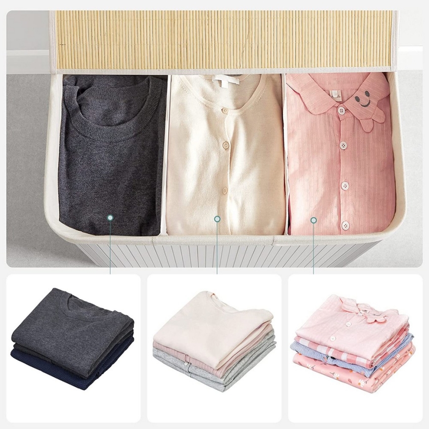 Cesto per la biancheria GUS bianco