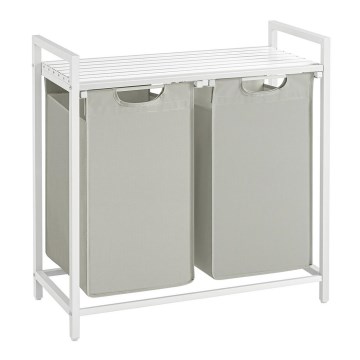 Cesto per la biancheria REX bianco