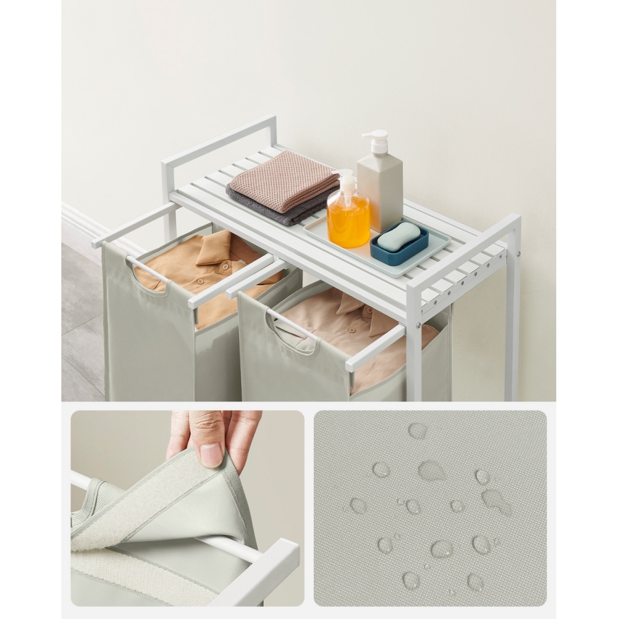 Cesto per la biancheria REX bianco