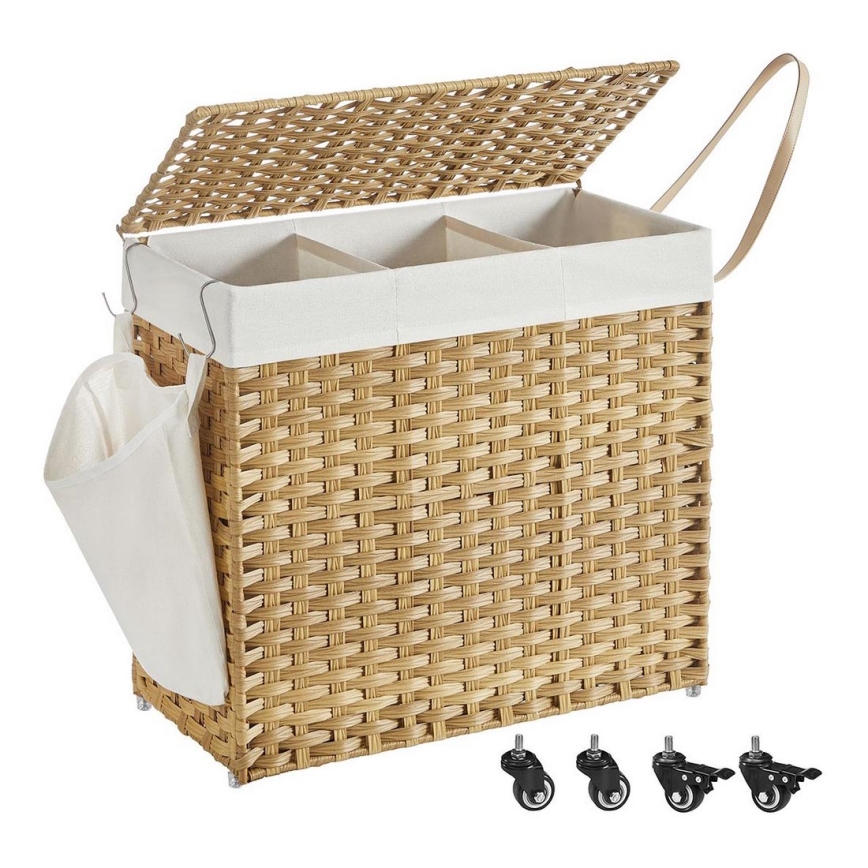 Cesto porta biancheria FLYN in rattan