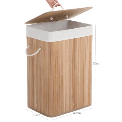 Cesto porta biancheria GUS marrone