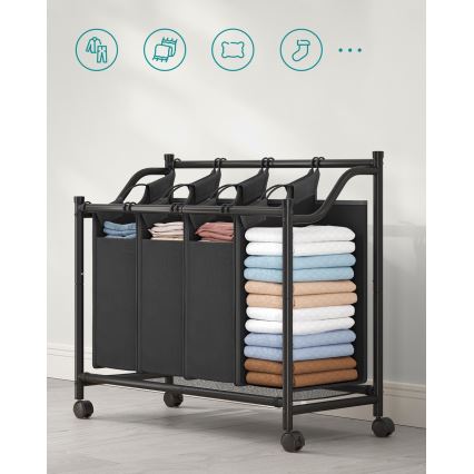 Cesto porta biancheria LINA nero