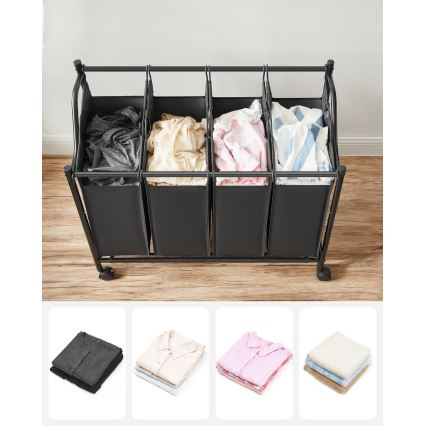 Cesto porta biancheria LINA nero