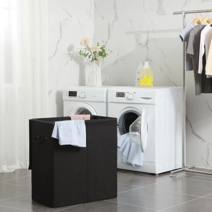 Cesto porta biancheria NASH nero