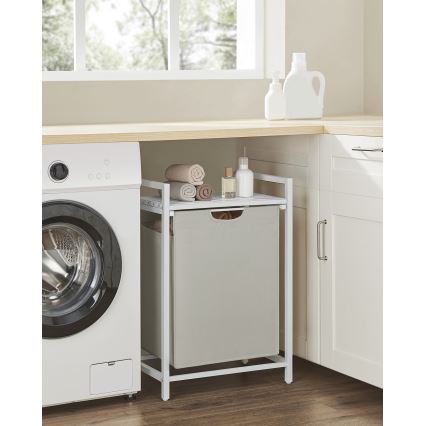 Cesto porta biancheria REX bianco