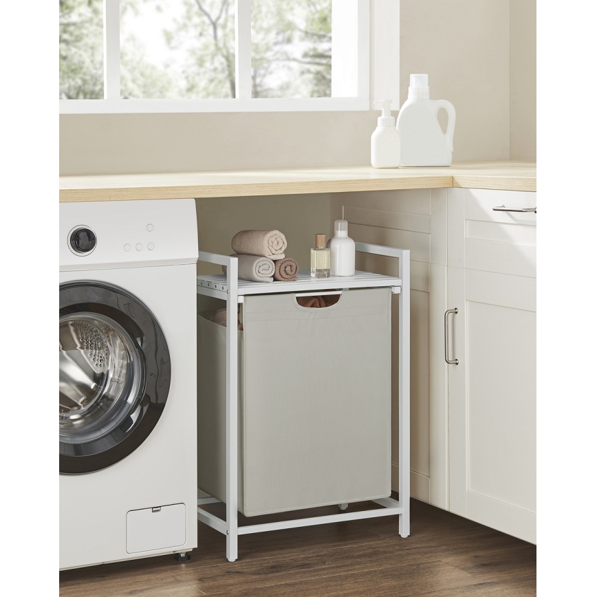 Cesto porta biancheria REX bianco