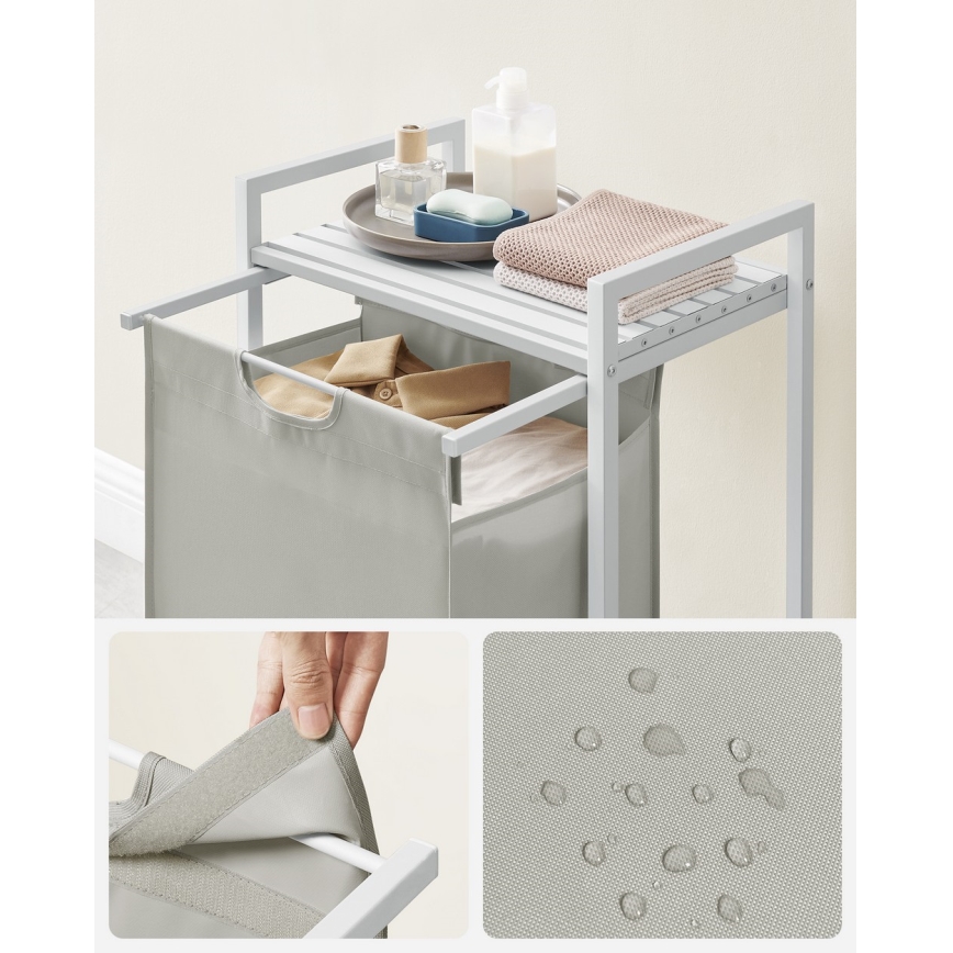 Cesto porta biancheria REX bianco