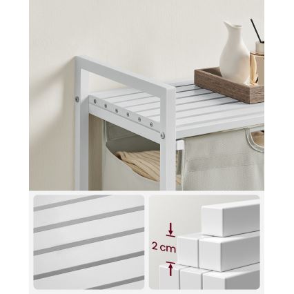 Cesto porta biancheria REX bianco