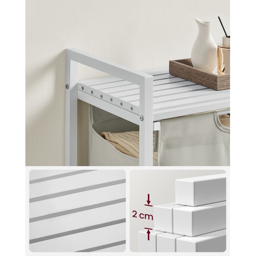 Cesto porta biancheria REX bianco