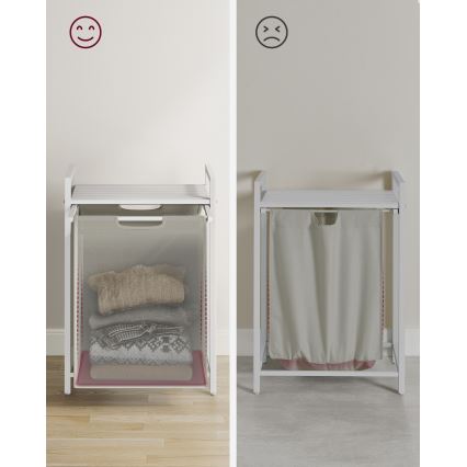 Cesto porta biancheria REX bianco