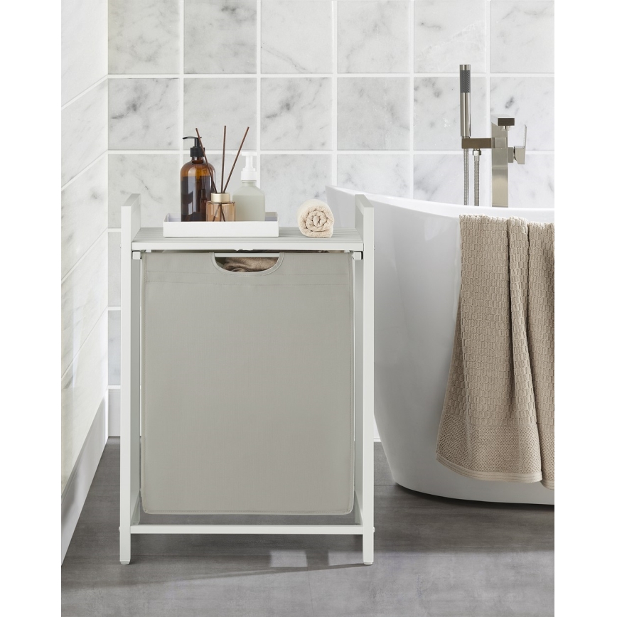 Cesto porta biancheria REX bianco