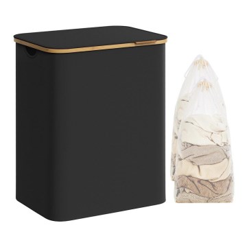 Cesto porta biancheria TATE nero