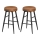Chaise de bar LIOR, lot de 2, marron/noir