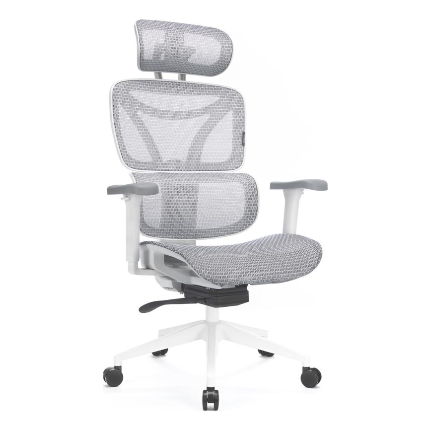 Chaise de bureau ergonomique LEVANO gris/blanc/noir