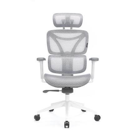 Chaise de bureau ergonomique LEVANO gris/blanc/noir