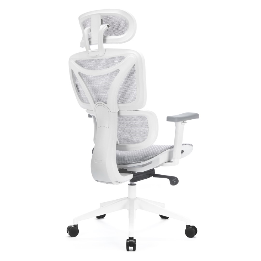 Chaise de bureau ergonomique LEVANO gris/blanc/noir