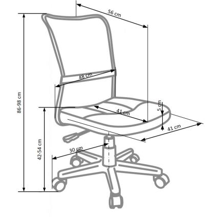 Chaise de bureau FANA grise/noire