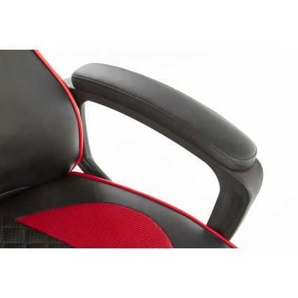 Chaise de bureau HELO noire/rouge