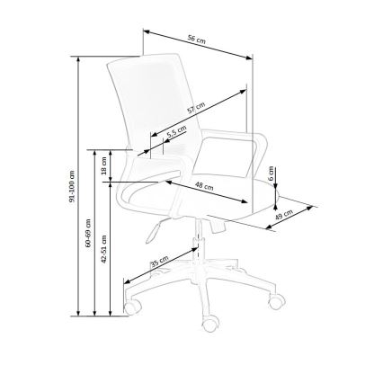 Chaise de bureau TONA noire