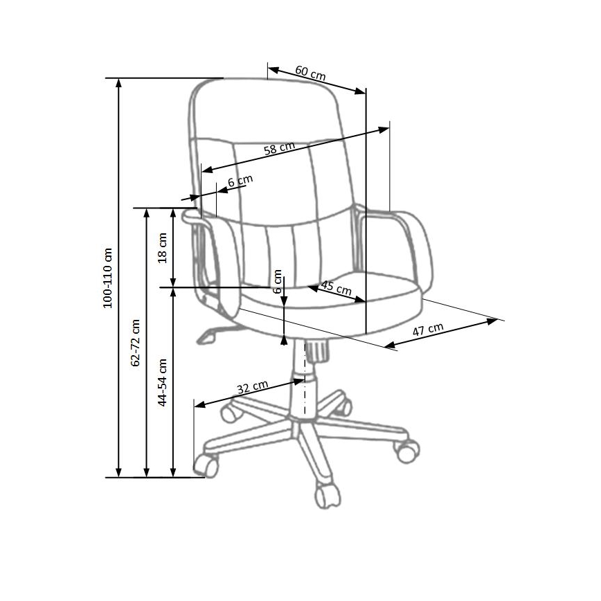 Chaise de bureau ZIRUQ marron