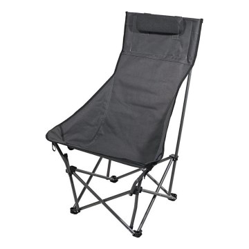 Chaise de camping pliable gris
